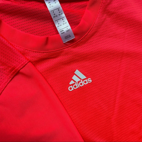 Adidas Aeroready Airy Orange Mesh Tee - Picture 9 of 12